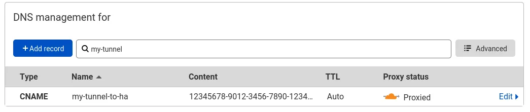 Cloudflare DNS UI